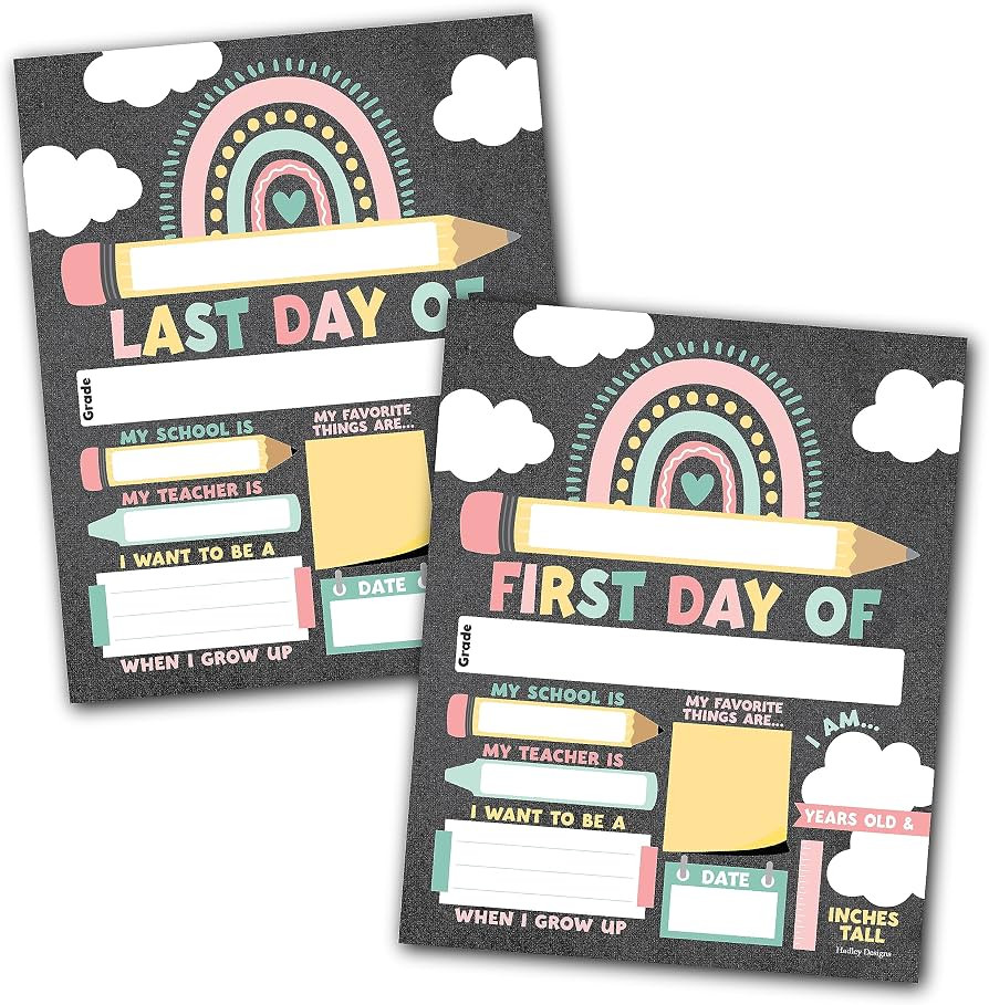 10 Boho First Day of School Signs for Kids - First Day of School Board Girl, Back to School Signs... | Amazon (US)