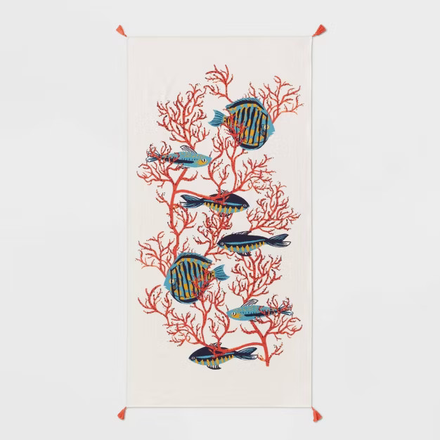 XL Reef Fish Beach Towel - Threshold™ | Target