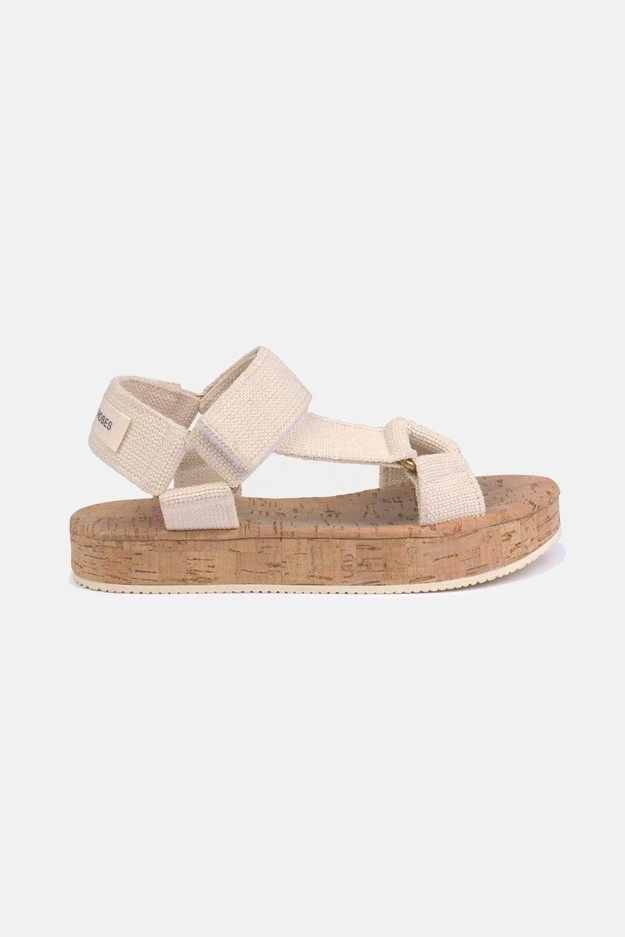 Bobo Choses Raw Velcro Sandals | Blue & Cream