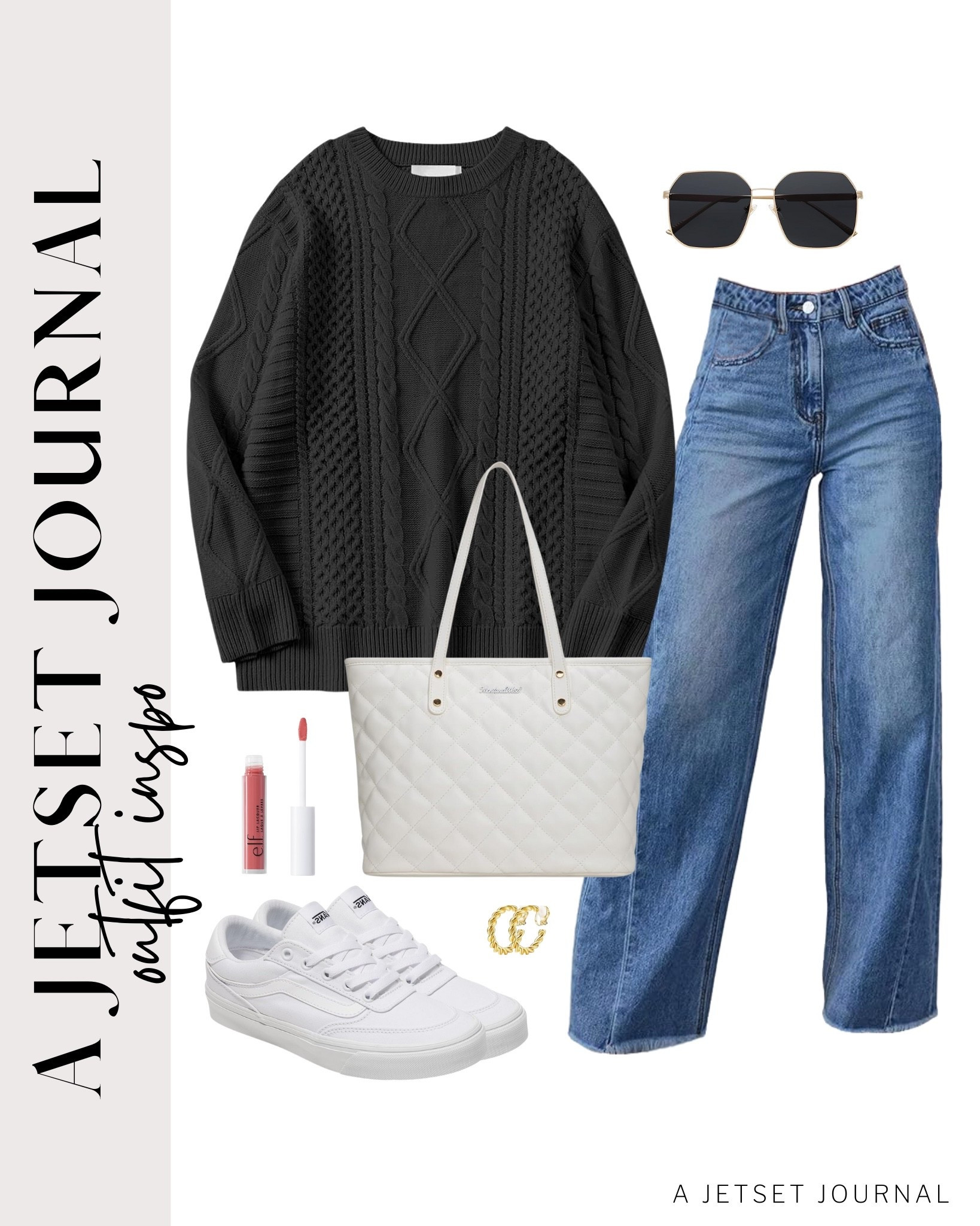 Pair this crew neck sweater with wide leg jeans, white sneakers, and cute bags for an easy fall look!
calvin klein crossbody bag, quilted tote bag, square sunglasses, elf lip shine, amazon finds, affordable look, fall fashion, beauty must have, trendy style, fashion accessories, fall outfit idea

#LTKU #LTKStyleTip #LTKSeasonal