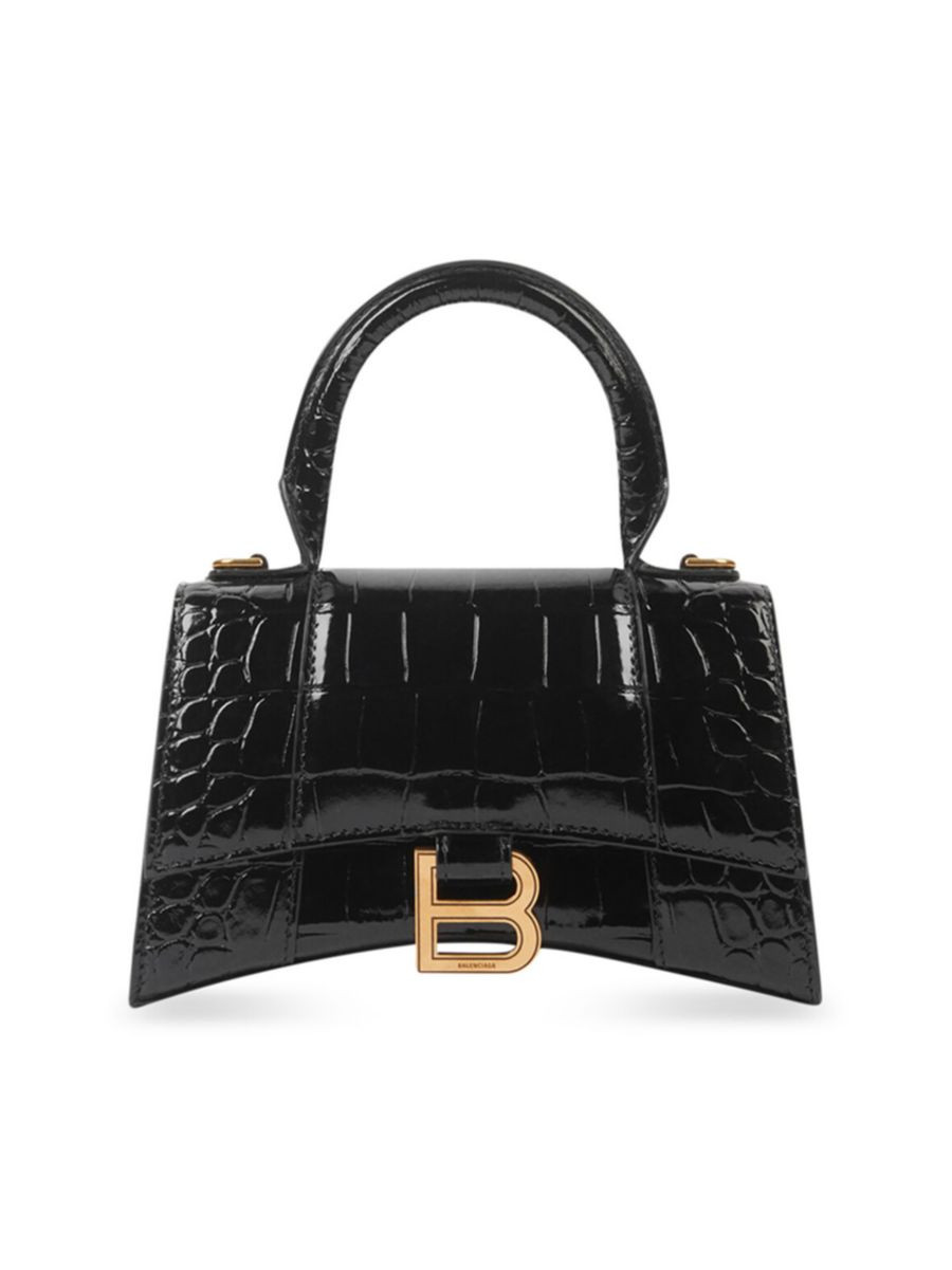 Hourglass XS Handbag Crocodile Embossed | Saks Fifth Avenue