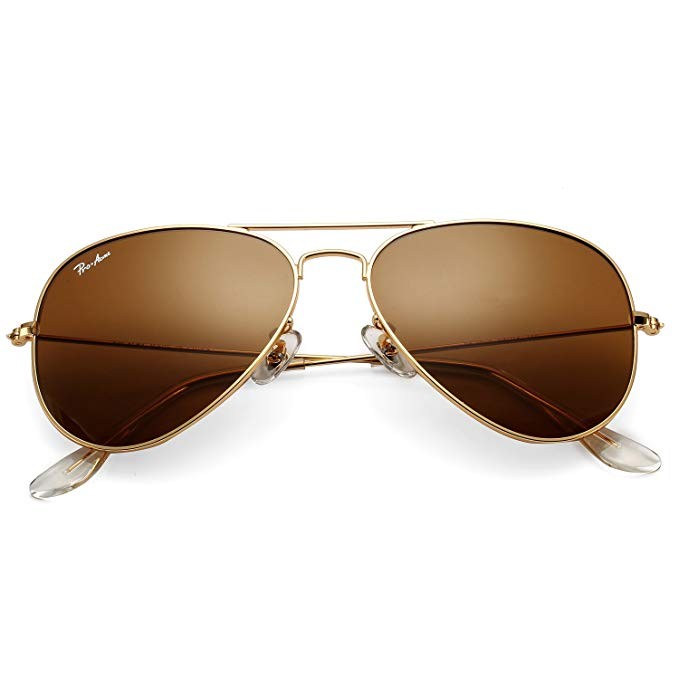 Pro Acme Classic Aviator Sunglasses for Men Women 100% Real Glass Lens | Amazon (US)