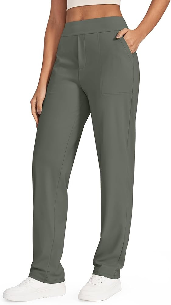 G4Free ShiftReady Yoga Pants Straight Leg Dress Work Pants | Amazon (US)