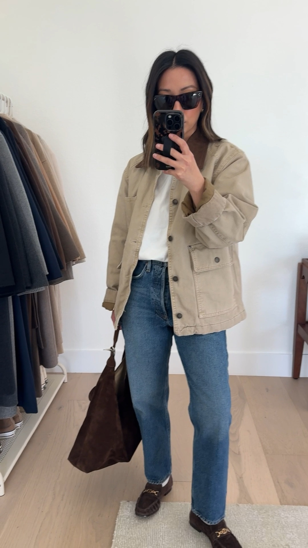 The best petite straight jeans. Size down

Mango jacket xs
Madewell tee xs
Agolde Mid rise 90’s crop 24. Size down
Sam Edelman loafers 5
Liffner hobo pillow bag
Celine sunglasses 

#LTKgrwm #LTKootd #LTKPetite