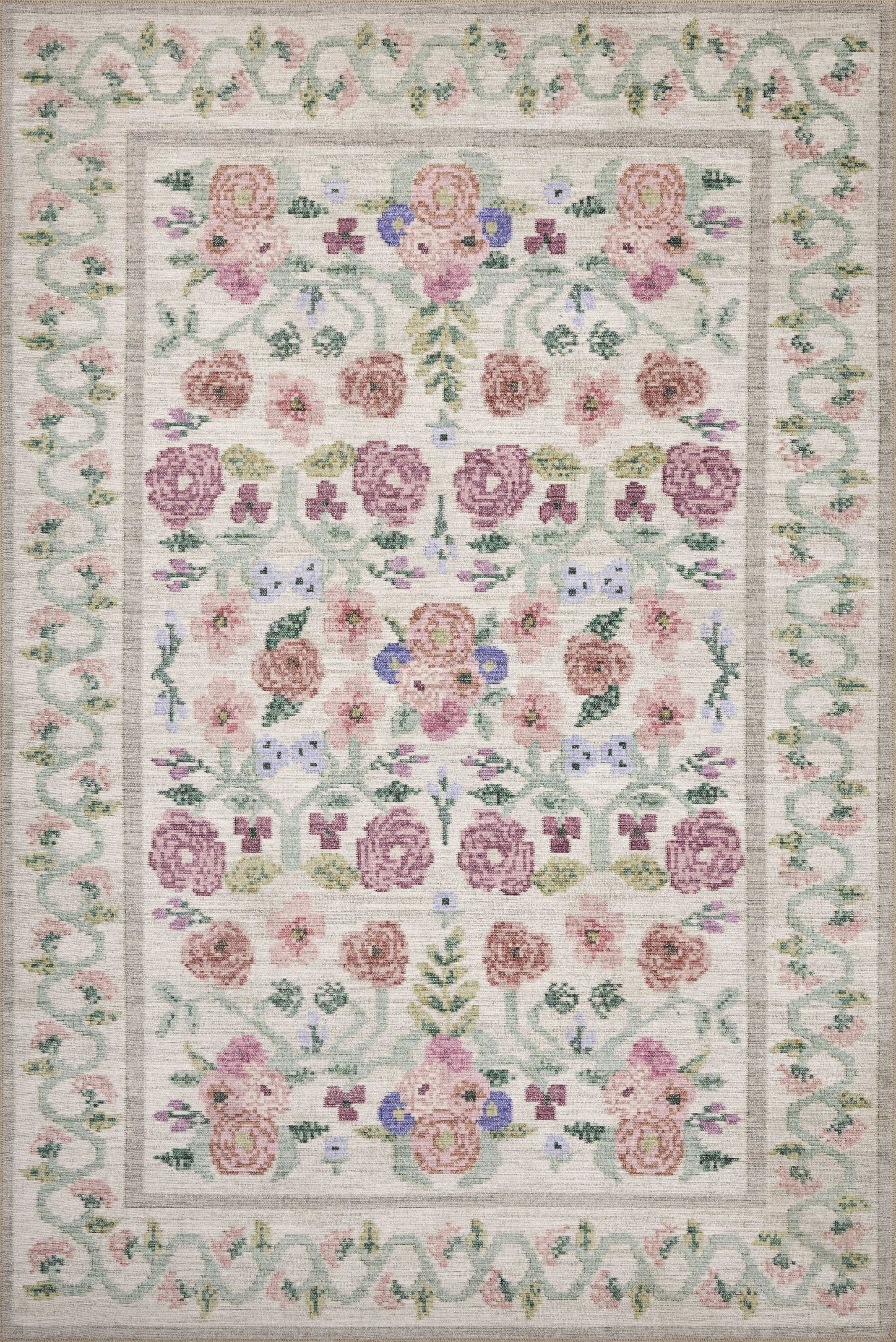 Rifle Paper Co. x Loloi Rosa Ivory Area Rug | Wayfair North America