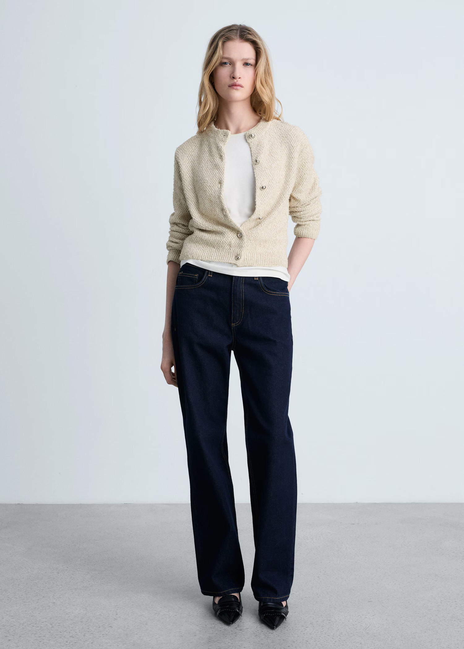 Chunky-knit jacket with buttons - Women | MNG Australia | Mango (US/MX/AU)