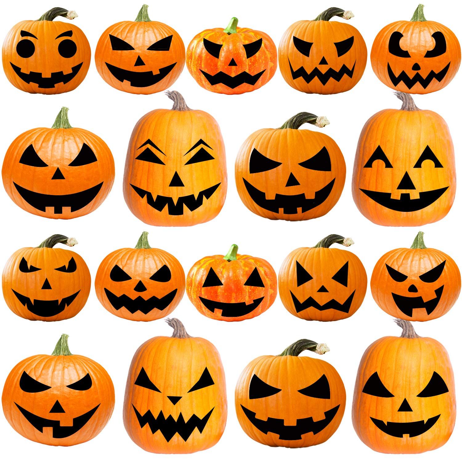 Amazon.com: URATOT Halloween Pumpkin Decorating Craft Kits Halloween Pumpkin Sticker DIY Pumpkin Fac | Amazon (US)