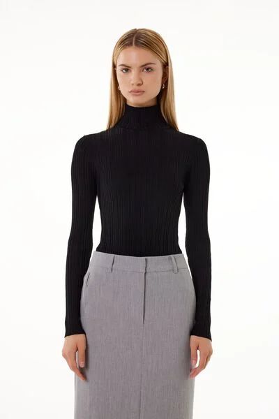 Barneys New York Sweater-Knit Turtleneck Bodysuit | Forever 21 (US)