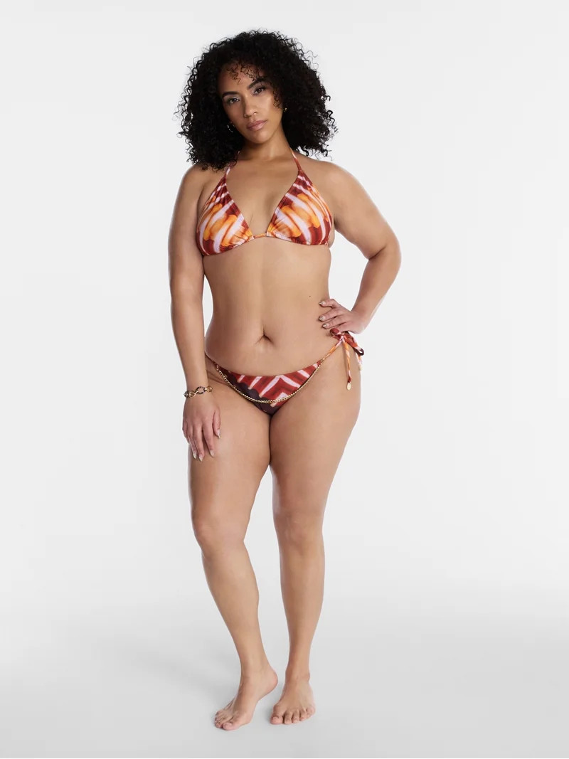 Hot Girl Summer by Megan Thee Stallion Women's and Women's Plus Conch Hottie Side Tie Shell Bikin... | Walmart (US)