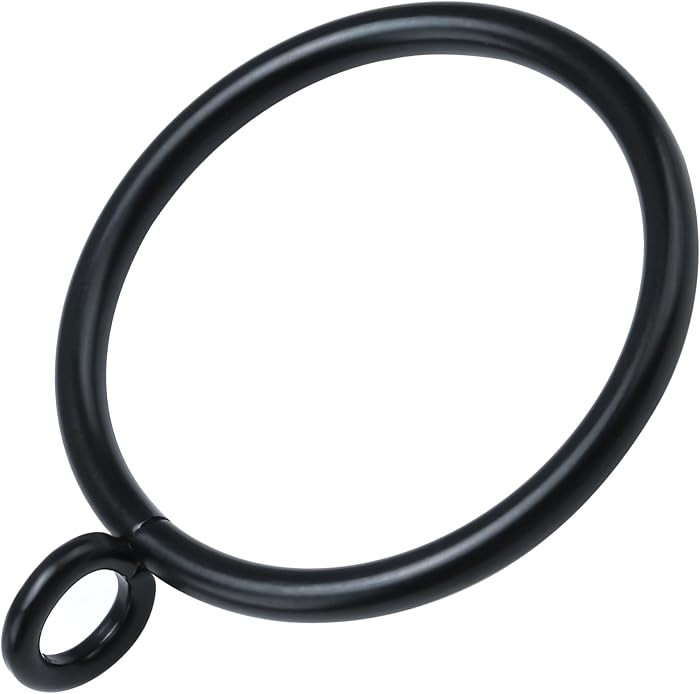 44 Pack Curtain Rings with Eyelets, Metal Drapery Ring for Pinch Pleat Curtains, Drape Ring 1.5 I... | Amazon (US)