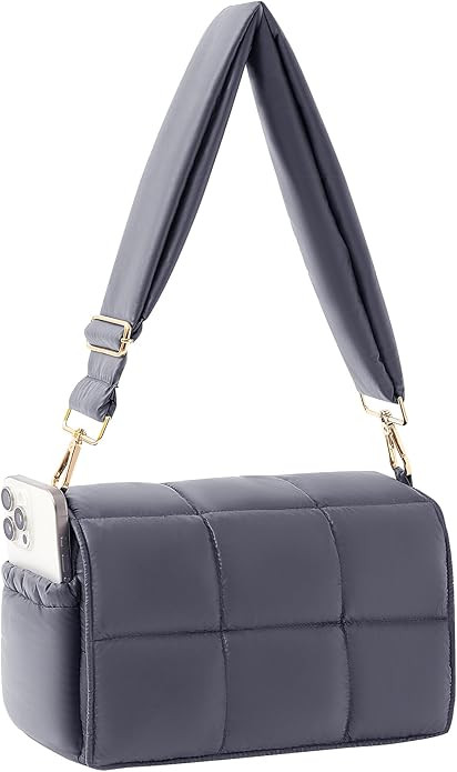 NAARIIAN Puffer Shoulder Bag Puffy Crossbody Purse Cotton Padded Quilted Handbag Designer Dupes W... | Amazon (US)