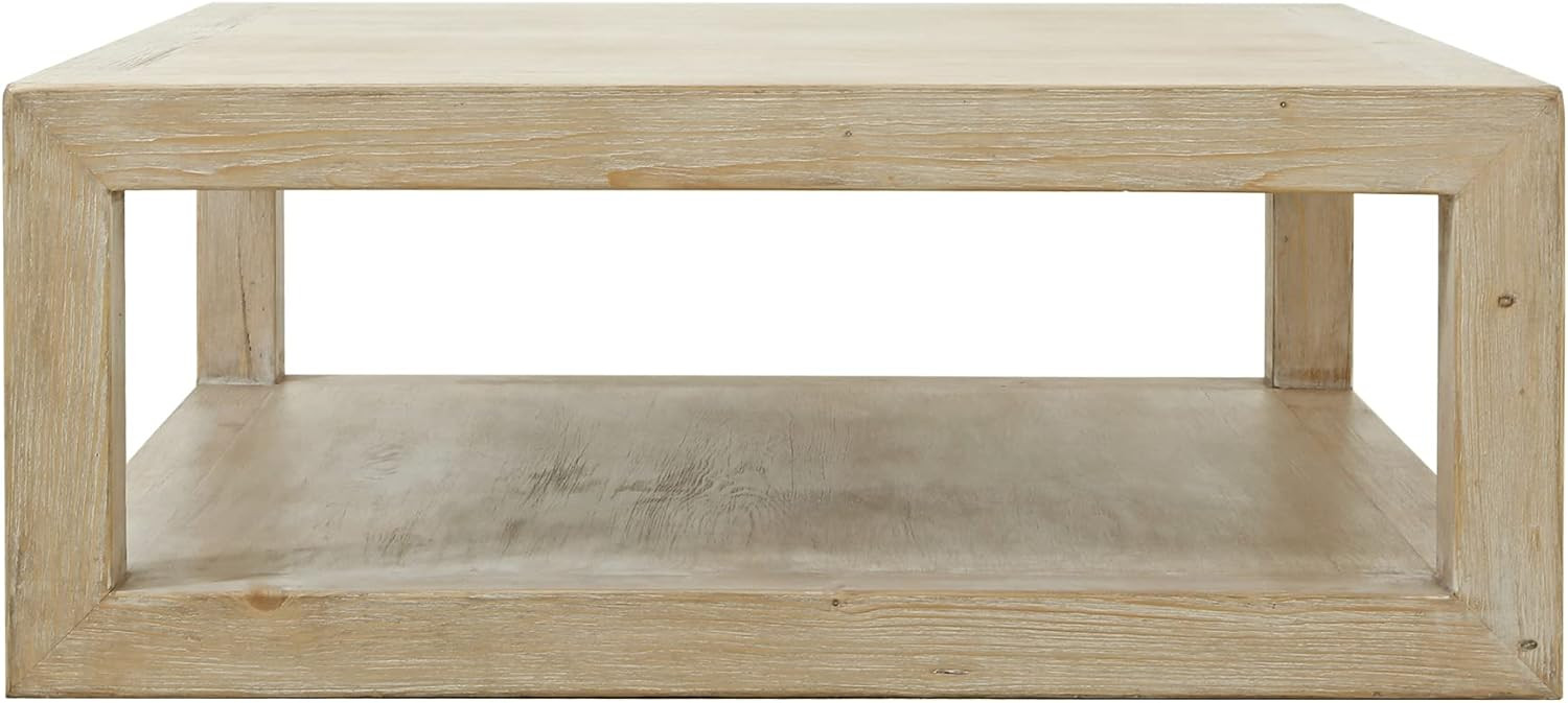 Amazon.com: Lily’s Living 39.4" L Square Weathered White Washed Wood Indoor Peking Grand Framed... | Amazon (US)