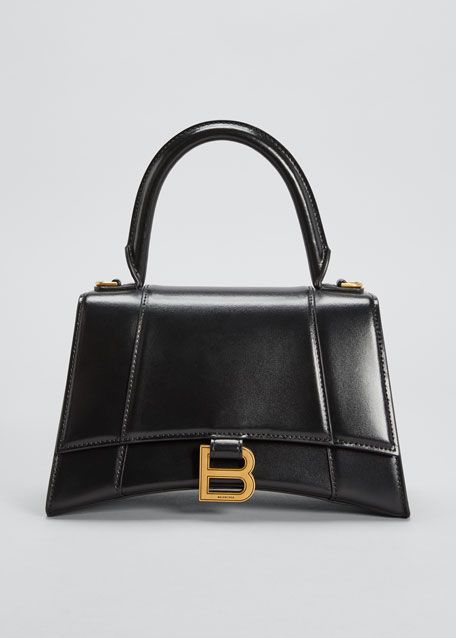 Balenciaga Hourglass Shiny Leather Top-Handle Bag | Bergdorf Goodman