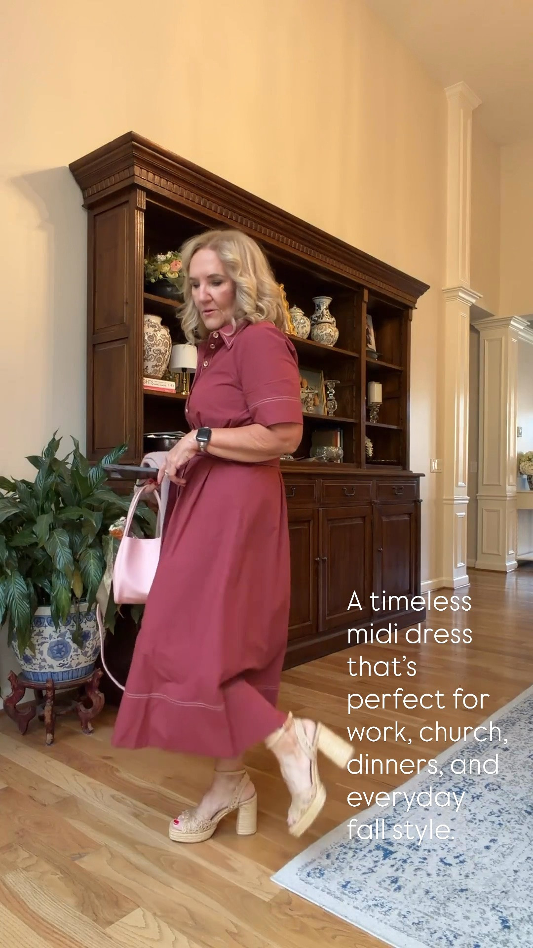 This cotton poplin shirt dress is one of those timeless pieces you’ll reach for year after year. I love the rich deep rose color, flattering self-tie waist, contrast topstitching, and gold buttons that give it such a polished finish.

💡 LTK MADE EASY
❤️ Heart = Support my posts!
🔖 Save = Get sale & restock alerts
📋 Lists = Keep favorites organized
📲 Share = Send lists and products to a friend. Hello, Christmas List!
💬 Comment = Ask me anything about what I’m wearing.:-)

#LTKootd #LTKSeasonal #LTKOver40