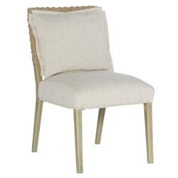 Rumi Coastal Beach Cream Performance Beige Wood Frame Rope Dining Side Chair | Kathy Kuo Home