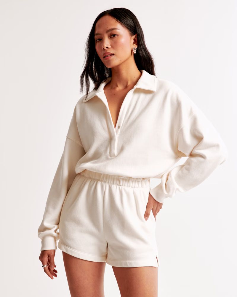 Fleece Collared Romper | Abercrombie & Fitch (US)