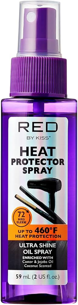 Red by Kiss Heat Protector Spray for Thermal Protection, Anti-Frizz, Ultra Shine, and Hydration -... | Amazon (US)