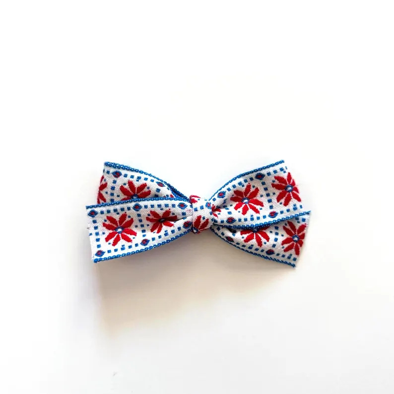 Medium Floral Firework Bow - Etsy | Etsy (Global)