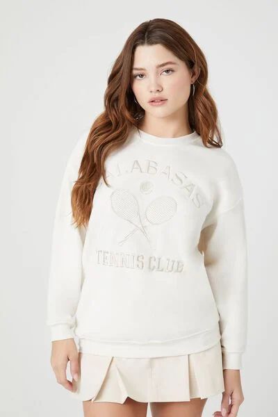 Embroidered Calabasas Tennis Club Pullover | Forever 21 (US)