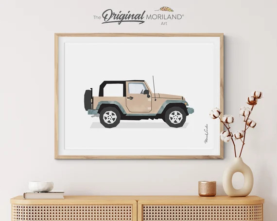 Beige SUV Print Printable SUV Wall Art Transportation Wall - Etsy | Etsy (US)