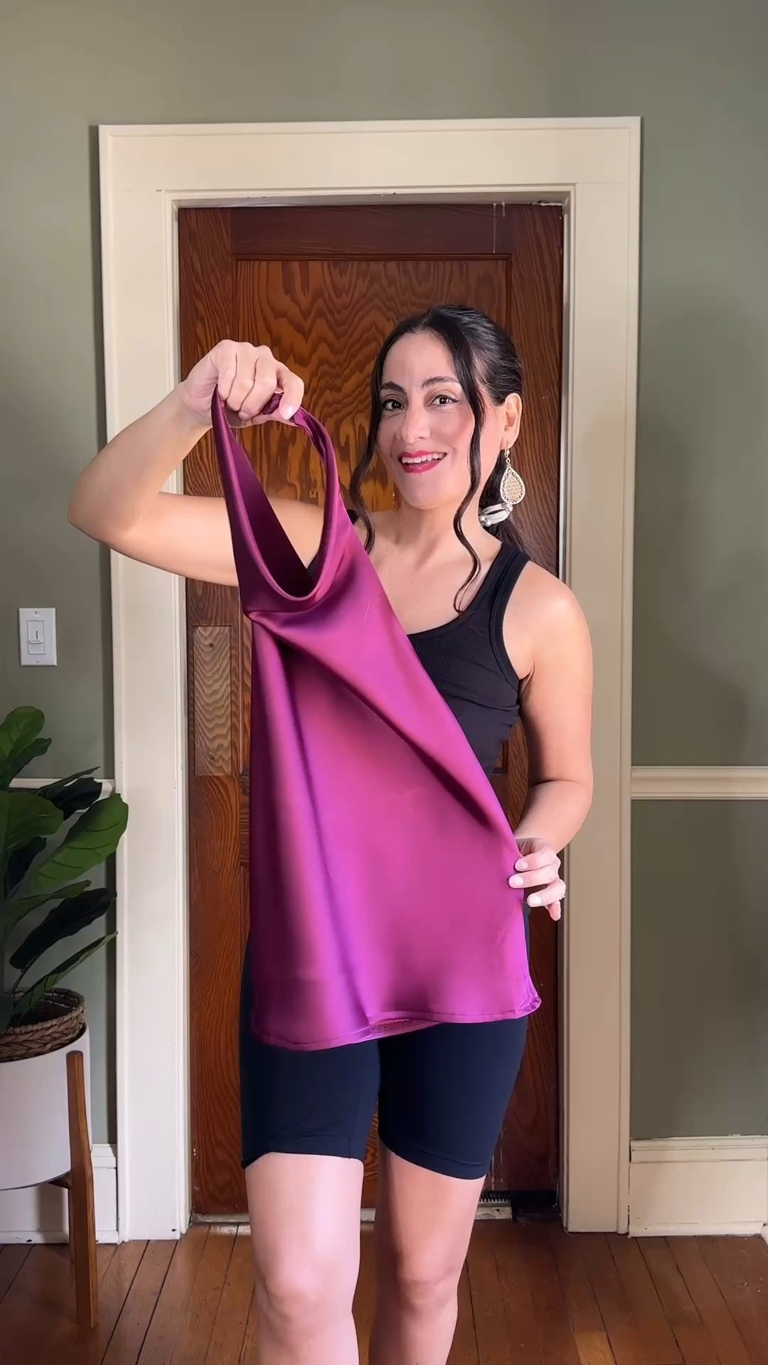 Styling a halter satin tank top, halter cami, backless top 

#LTKgrwm #LTKootd