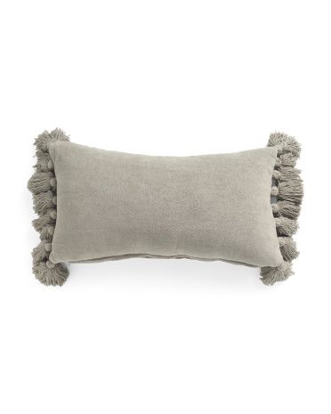 14x26 Lumbar Pillow With Tassels | Throw Pillows | Marshalls | Marshalls