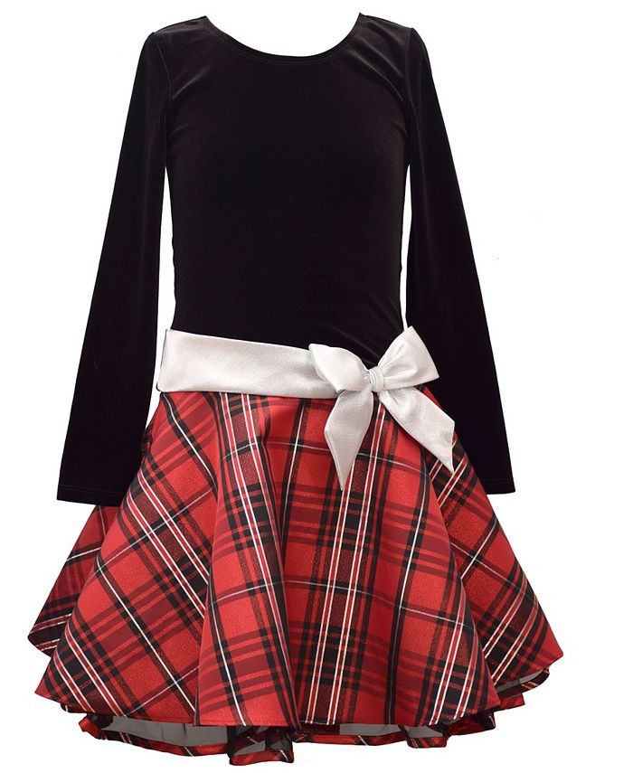 Bonnie Jean Toddler Girls 2 Piece Long Sleeved Stretch Velvet Hipster Dress and Exposed Crinoline... | Macys (US)
