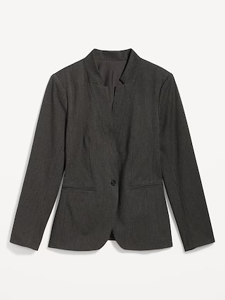 Heathered Twill Notch Collar Pixie Blazer for Women | Old Navy (US)