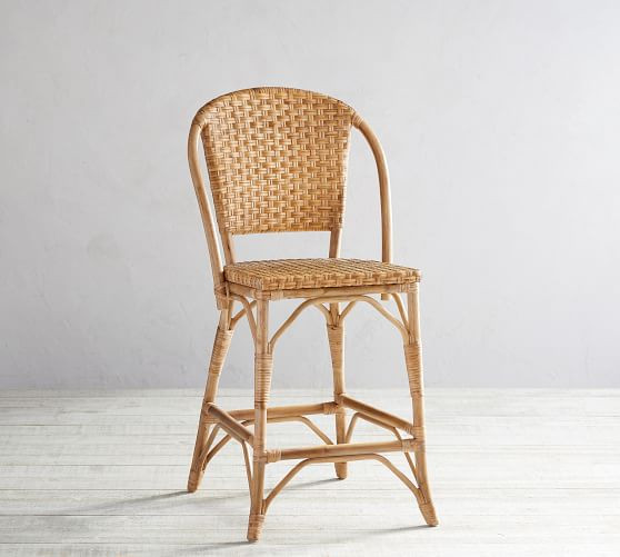 Parisian Woven Bar & Counter Stool | Pottery Barn (US)