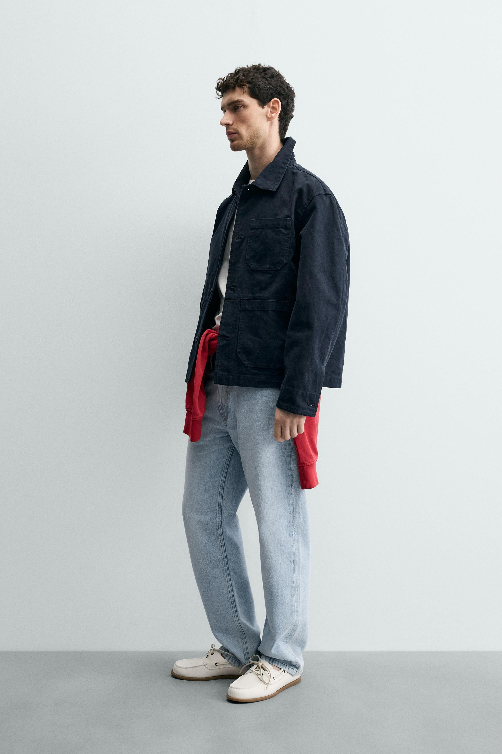 WASHED CANVAS RELAXED FIT OVERSHIRT | Zara US