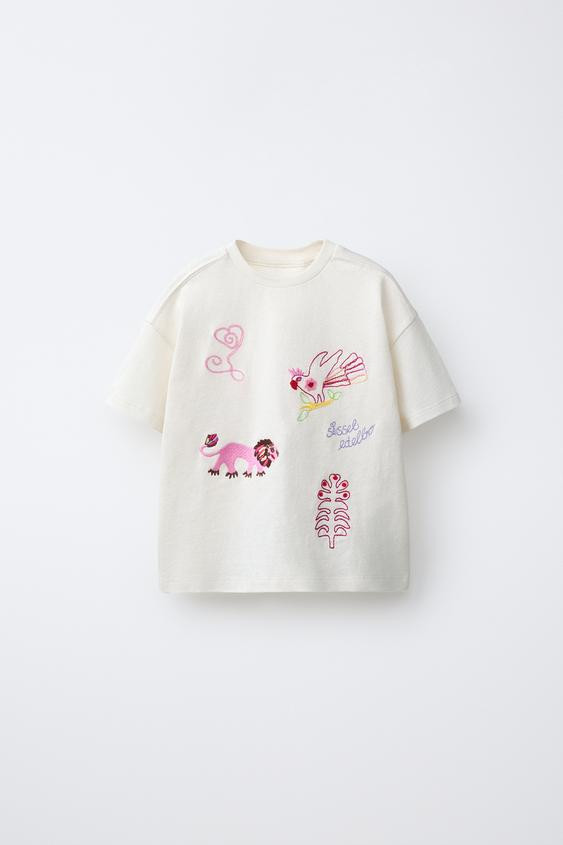 SISSEL EDELBO X ZARA KIDS EMBROIDERED T-SHIRT | Zara US