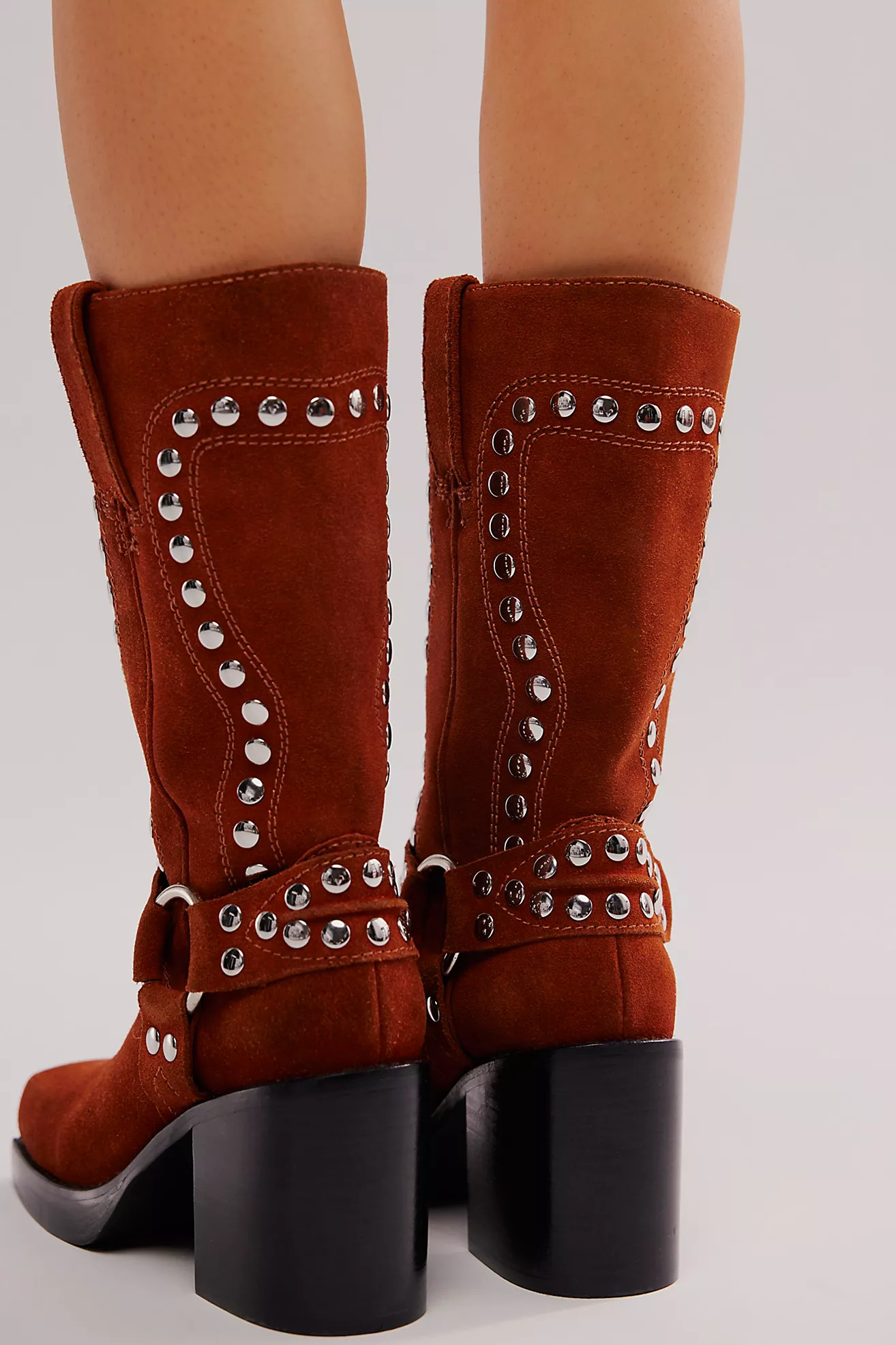 Gretchen Studded Square Toe Boots | Free People (Global - UK&FR Excluded)