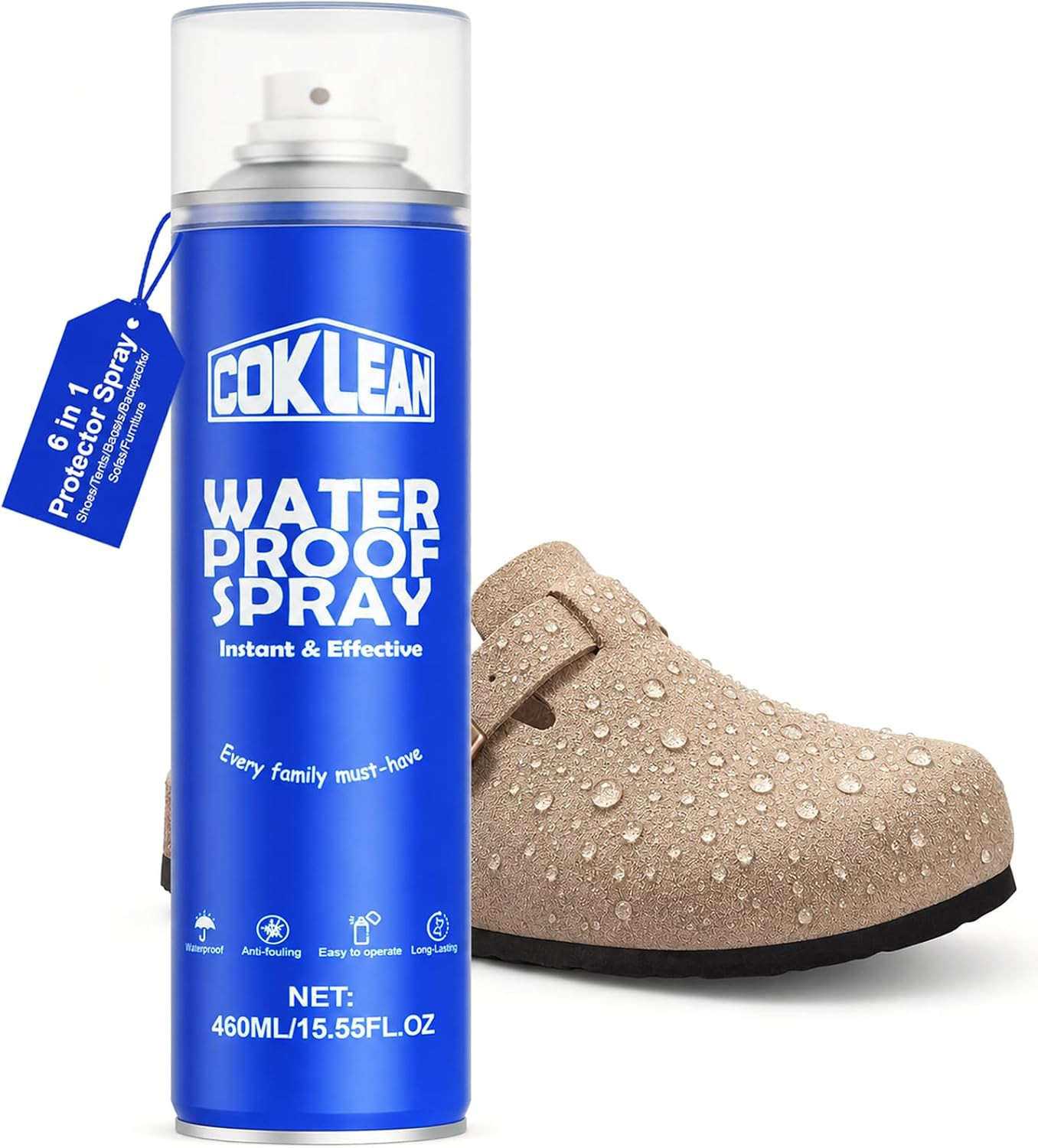 Shoe Waterproof Spray, Rain&Stain Nano Repellent for Suede,15.55 OZ | Amazon (US)