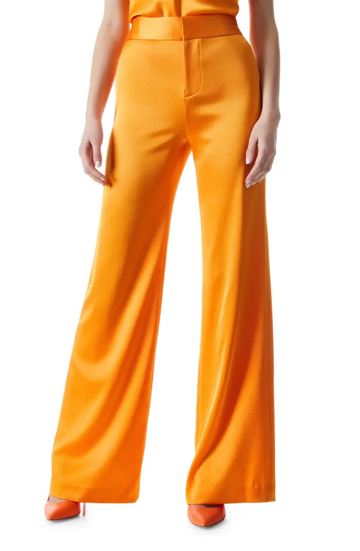 Deanna High Waist Wide Leg Satin Trousers | Nordstrom