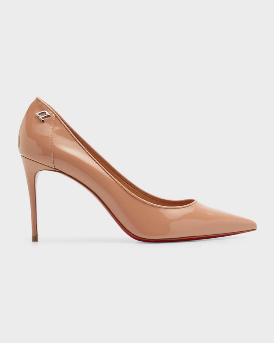 Sporty Kate 85mm Patent Soft Lining Red Sole Pumps | Neiman Marcus
