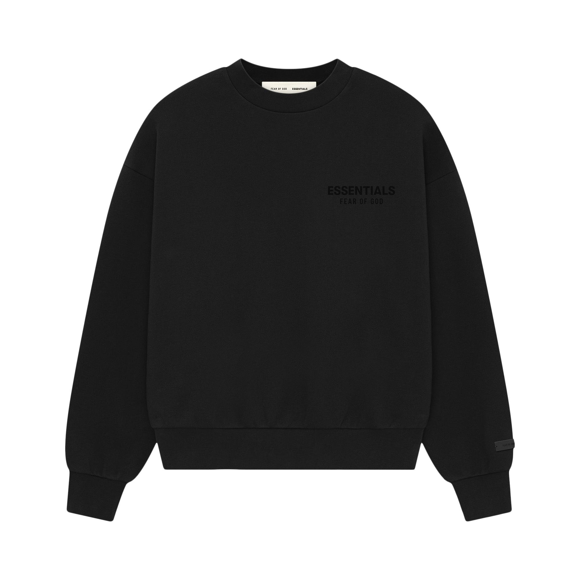 Fear of God Essentials Classic Crewneck Sweatshirt 'Vintage Black' | Men's Size M | GOAT