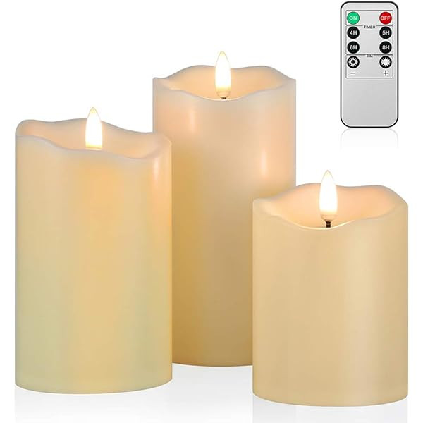 Homemory Waterproof Flickering Flameless Candles, Outdoor Indoor Battery Operated LED Candles with R | Amazon (US)