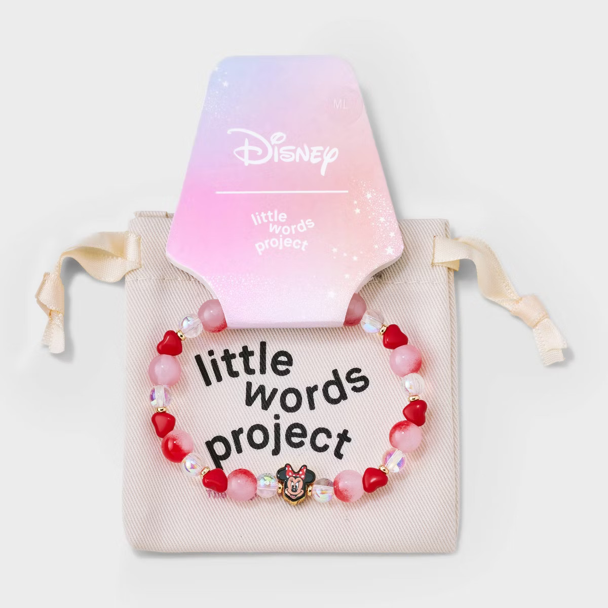 Little Words Project Minnie Stacker Beaded Bracelet - Red Polka Dot | Target