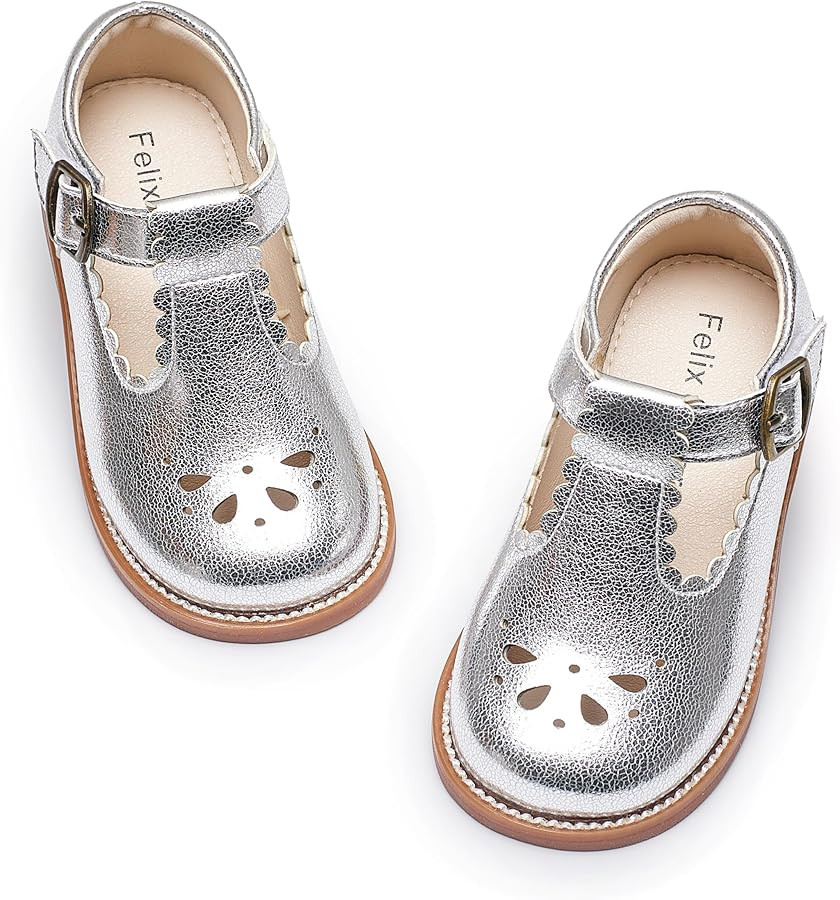 Felix & Flora Toddler Little Girl Mary Jane Dress Shoes - Ballet Flats for Girl Party School Shoe... | Amazon (US)