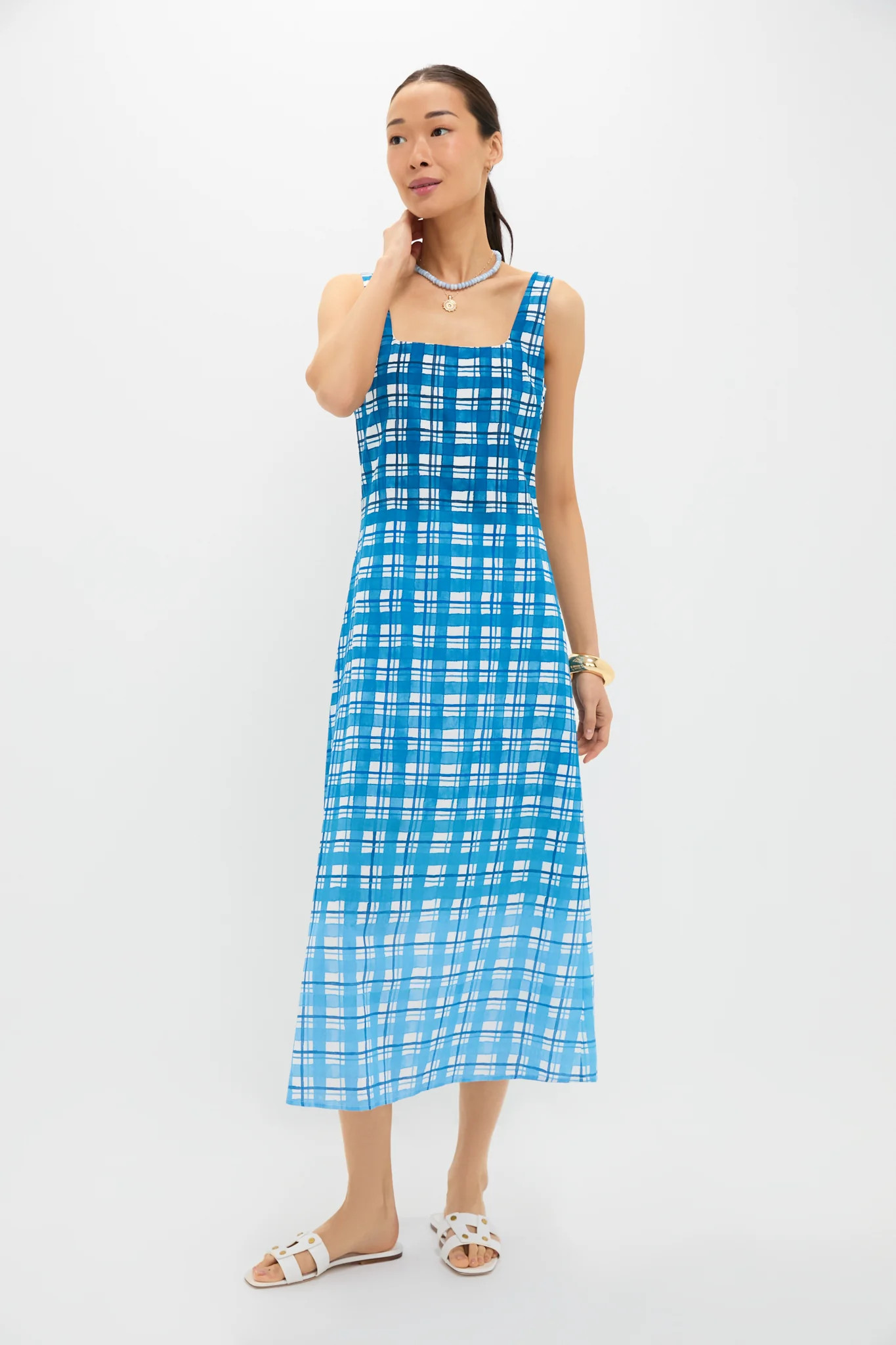 Royal Plaid Minnie Midi Dress | Tuckernuck (US)