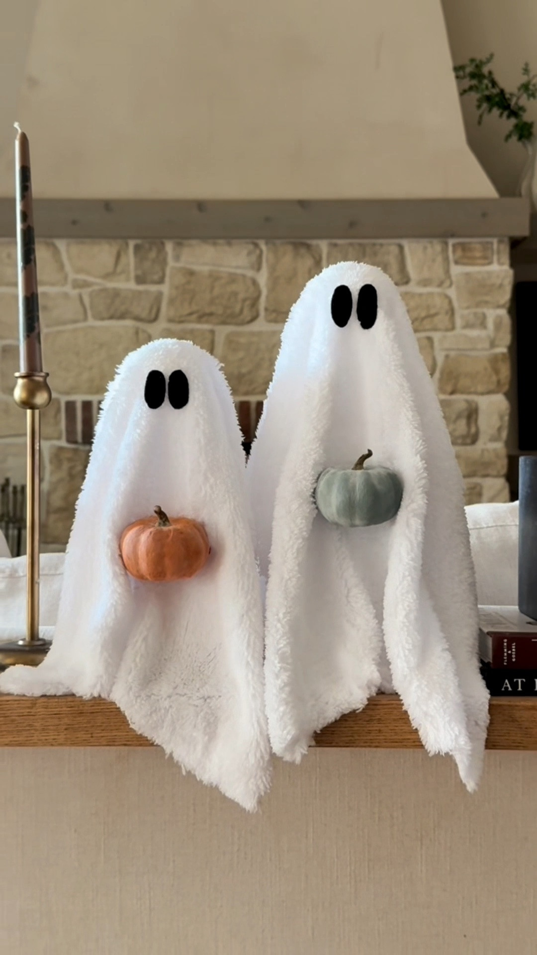 Cutest diy sherpa ghosts holding pumpkins! 😍🍂  I found everything at @Michaels 🙌🏼

#LTKSeasonal #LTKHome #LTKSaleAlert