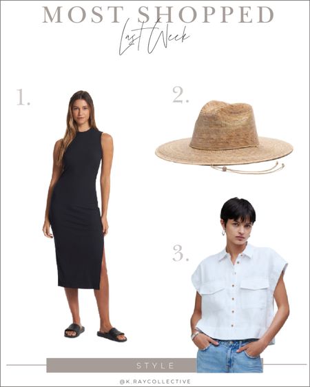 The best selling links last week.  The perfect black travel dress, you’ll look out together even after a for hour flight.  The wear with anything sun hat and my favorite basic for summer this white linen cargo pocket button down.

#TravelOutfit #TravelDress #SummerOutfit #SummerEssentials #SunHat #StrawHat #SummerHat

#LTKSeasonal #LTKTravel #LTKOver40