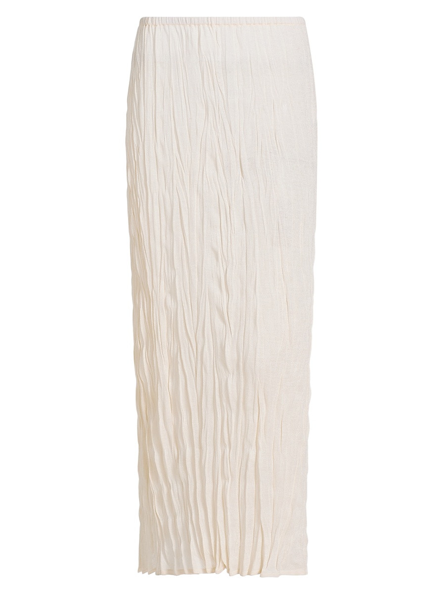 Women's Crinkle Knit Maxi Skirt - Pale Apricot - Size Medium | Saks Fifth Avenue