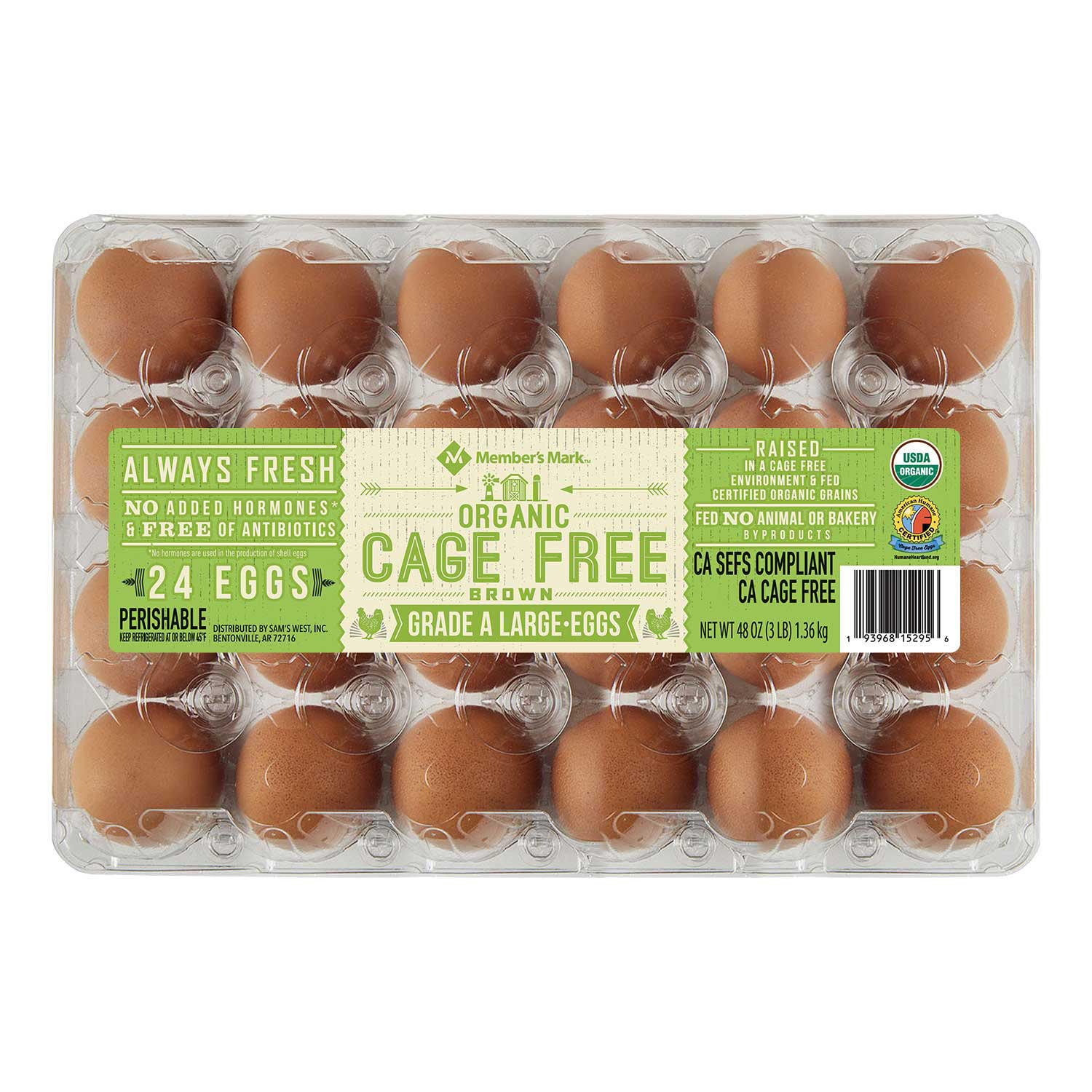 Member's Mark Organic Cage Free Grade A Large Brown Eggs, 2 dozen | Sam's Club
