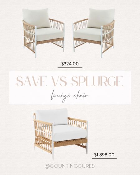 Check out an affordable version of this aesthetic rattan lounge chair for your porch!
#homefurniture #lookforless #modernhome #savevssplurge

#LTKSeasonal #LTKstyletip #LTKhome