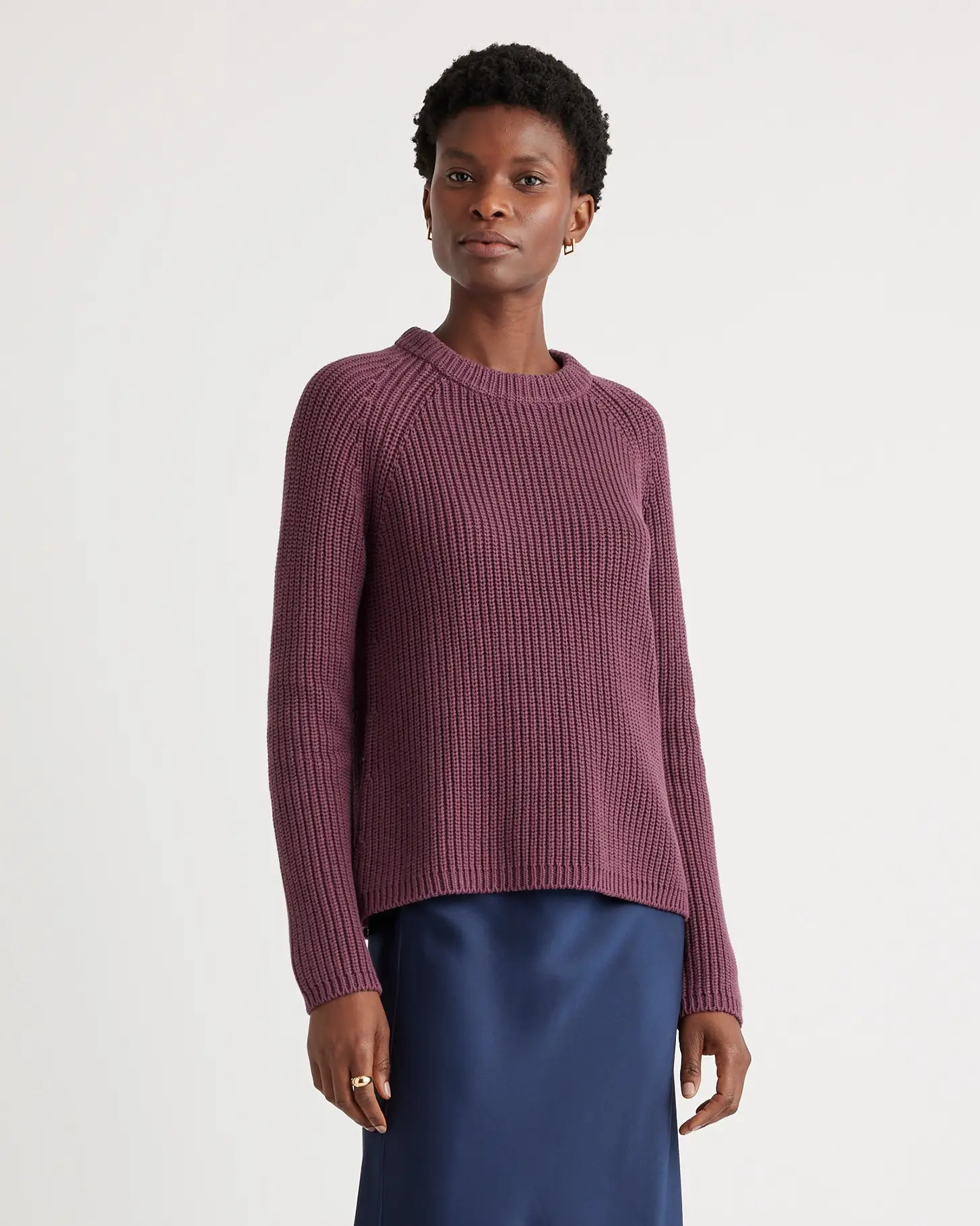 Women's 100% Organic Cotton Fisherman Crew Sweater | Quince