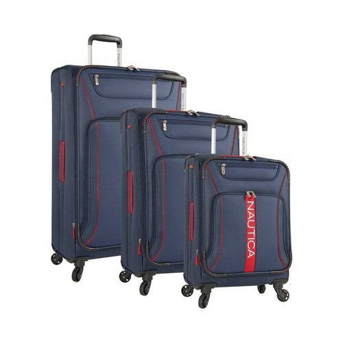 Nautica Bounty 3-Piece Luggage Set Classic Navy/Classic Red OSFA | Walmart (US)