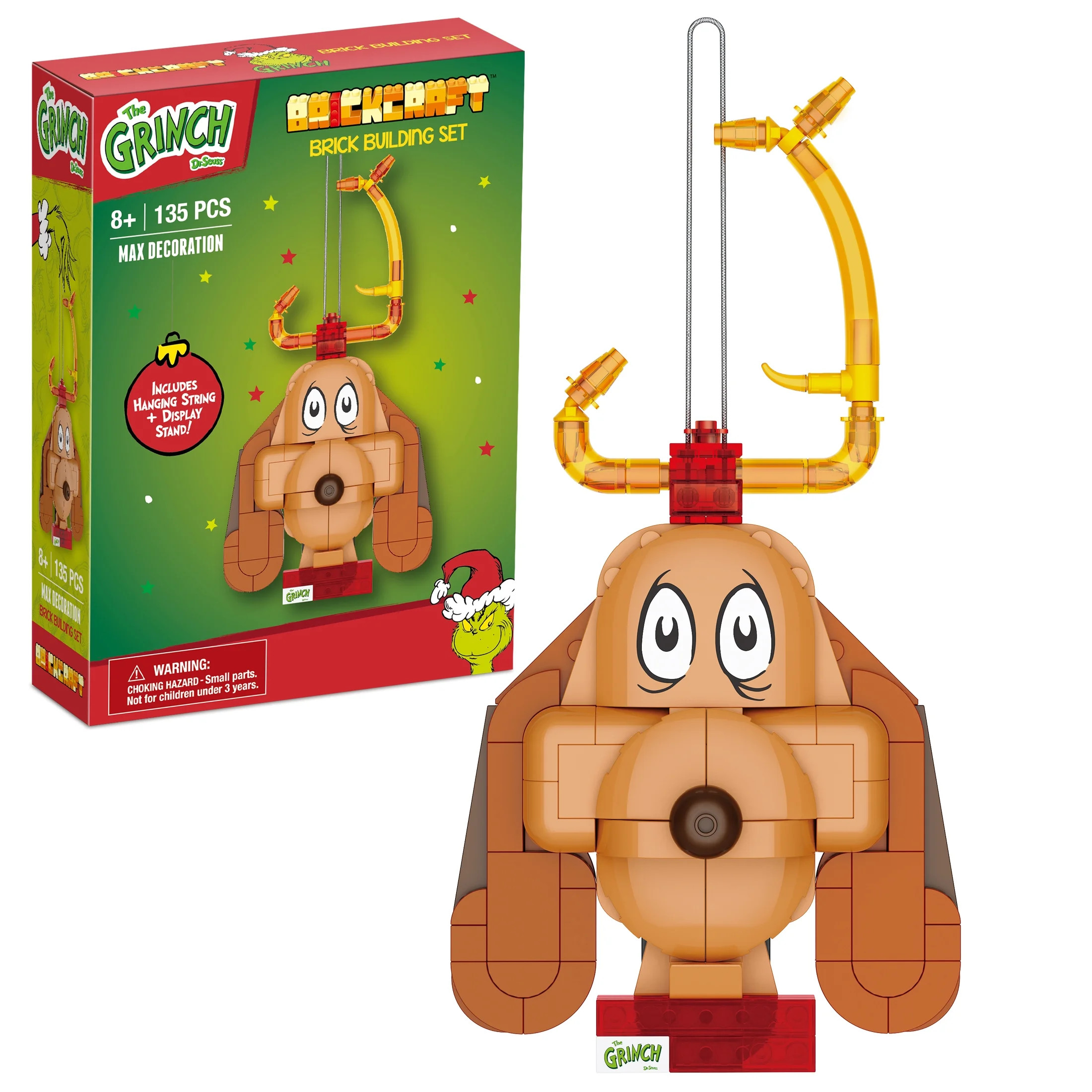 Brickcraft Grinch Max The Dog Decoration Brick Building Kit (135-Plastic Piece Set), Christmas D... | Walmart (US)