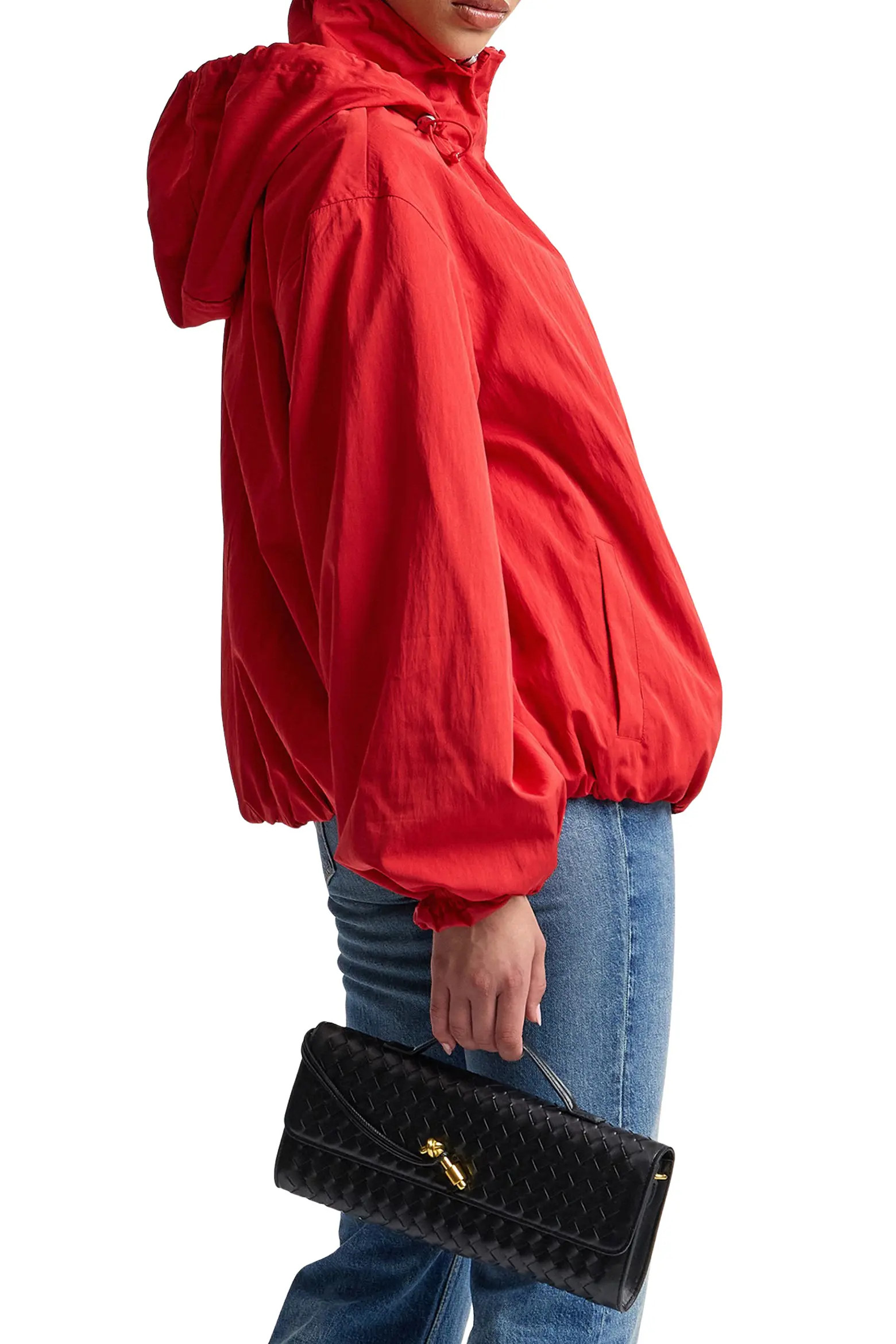 Balloon Hem Hooded Rain Jacket (Women) | Nordstrom | Nordstrom