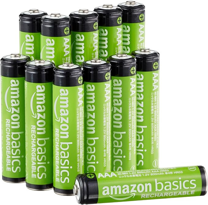 Amazon Basics Rechargeable AAA Batteries, 12-Pack, 800 mAh, NiMH Performance Batteries, Recharge ... | Amazon (US)